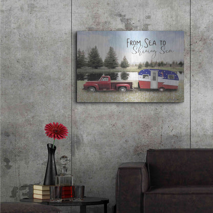 Luxe Metal Art 'American Camper' by Lori Deiter, Metal Wall Art,36x24