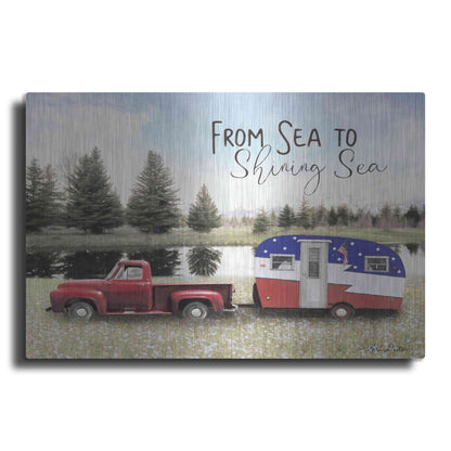 Luxe Metal Art 'American Camper' by Lori Deiter, Metal Wall Art