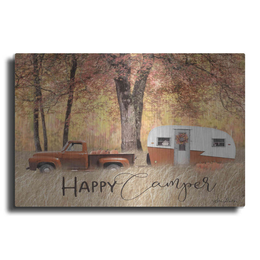 Luxe Metal Art 'Fall Camping' by Lori Deiter, Metal Wall Art