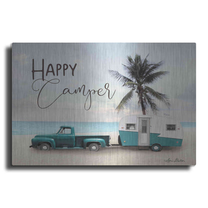 Luxe Metal Art 'Happy Camper' by Lori Deiter, Metal Wall Art