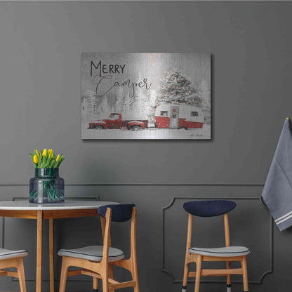 Luxe Metal Art 'Merry Camper' by Lori Deiter, Metal Wall Art,36x24
