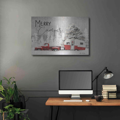 Luxe Metal Art 'Merry Camper' by Lori Deiter, Metal Wall Art,36x24