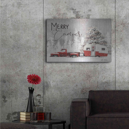 Luxe Metal Art 'Merry Camper' by Lori Deiter, Metal Wall Art,36x24