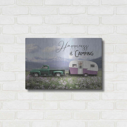 Luxe Metal Art 'Spring Camping I' by Lori Deiter, Metal Wall Art,24x16