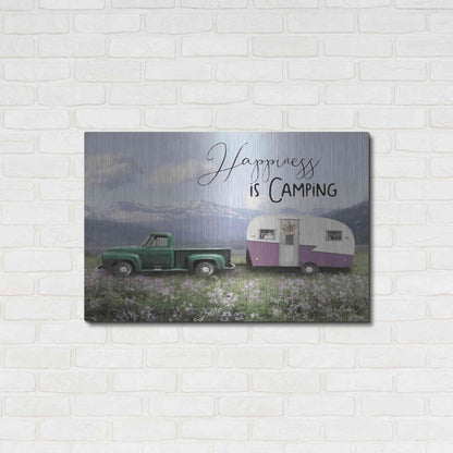 Luxe Metal Art 'Spring Camping I' by Lori Deiter, Metal Wall Art,36x24
