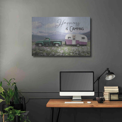 Luxe Metal Art 'Spring Camping I' by Lori Deiter, Metal Wall Art,36x24