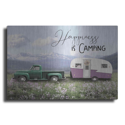 Luxe Metal Art 'Spring Camping I' by Lori Deiter, Metal Wall Art