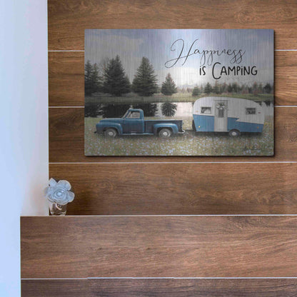 Luxe Metal Art 'Spring Camping II' by Lori Deiter, Metal Wall Art,16x12