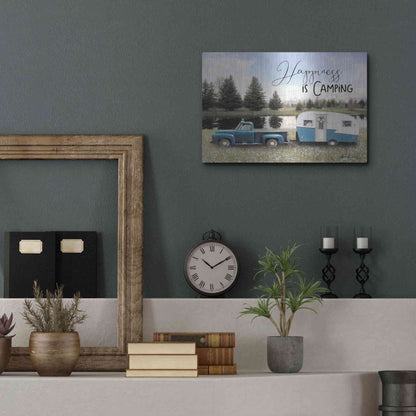 Luxe Metal Art 'Spring Camping II' by Lori Deiter, Metal Wall Art,16x12