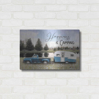 Luxe Metal Art 'Spring Camping II' by Lori Deiter, Metal Wall Art,24x16