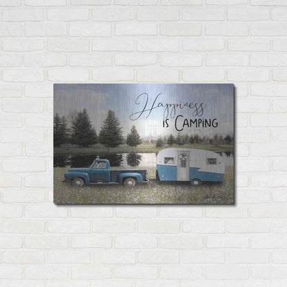 Luxe Metal Art 'Spring Camping II' by Lori Deiter, Metal Wall Art,36x24