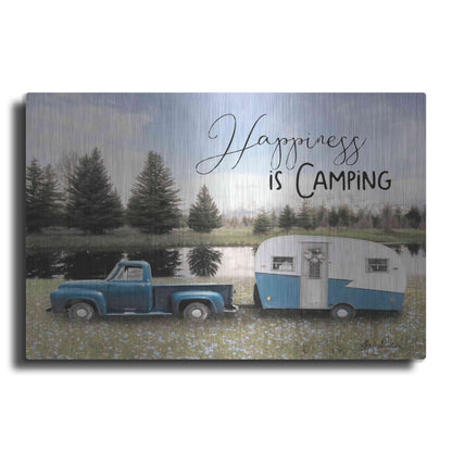 Luxe Metal Art 'Spring Camping II' by Lori Deiter, Metal Wall Art
