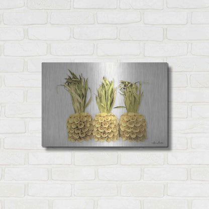 Luxe Metal Art 'Pineapples' by Lori Deiter, Metal Wall Art,24x16