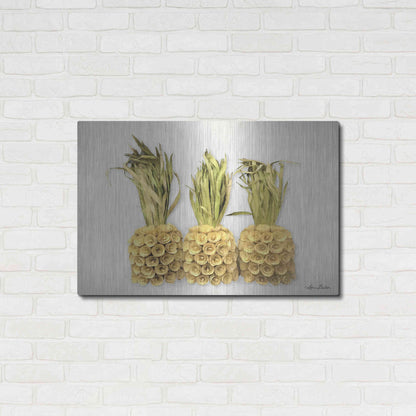 Luxe Metal Art 'Pineapples' by Lori Deiter, Metal Wall Art,36x24
