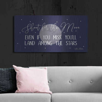 Luxe Metal Art 'Shoot for the Moon' by Lori Deiter, Metal Wall Art,48x24