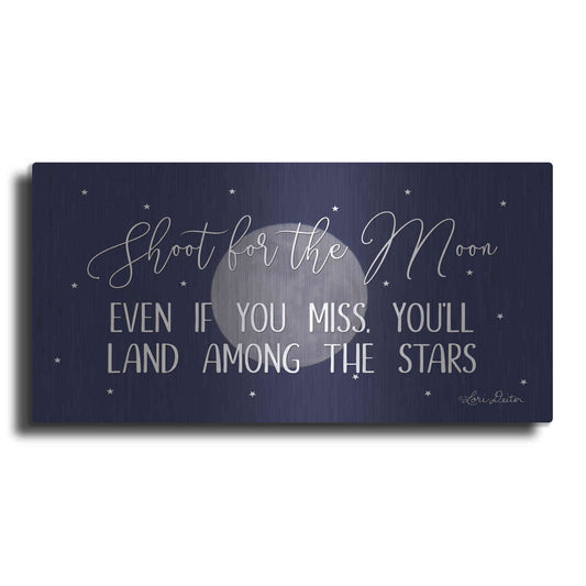 Luxe Metal Art 'Shoot for the Moon' by Lori Deiter, Metal Wall Art