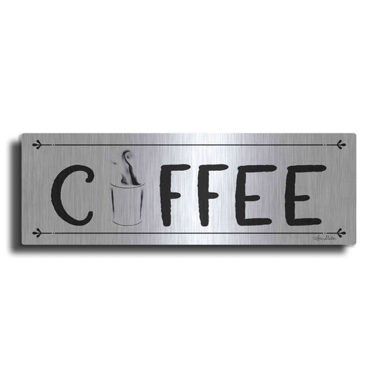 Luxe Metal Art 'Coffee Banner' by Lori Deiter, Metal Wall Art