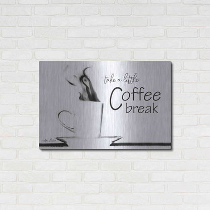 Luxe Metal Art 'Take a Little Coffee Break II' by Lori Deiter, Metal Wall Art,36x24