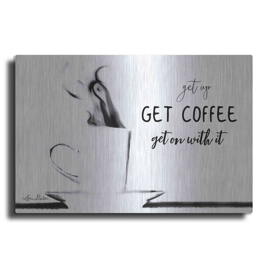 Luxe Metal Art 'Get Coffee' by Lori Deiter, Metal Wall Art