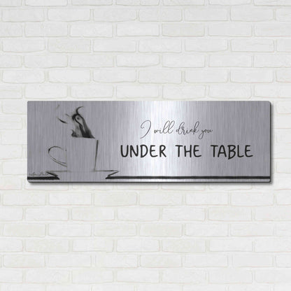 Luxe Metal Art 'Under the Table' by Lori Deiter, Metal Wall Art,48x16
