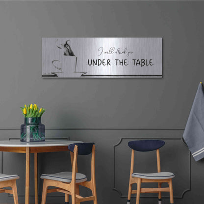 Luxe Metal Art 'Under the Table' by Lori Deiter, Metal Wall Art,48x16