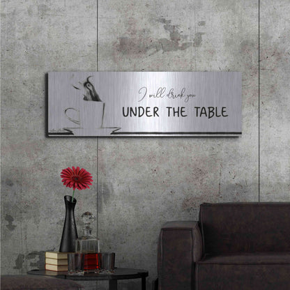 Luxe Metal Art 'Under the Table' by Lori Deiter, Metal Wall Art,48x16