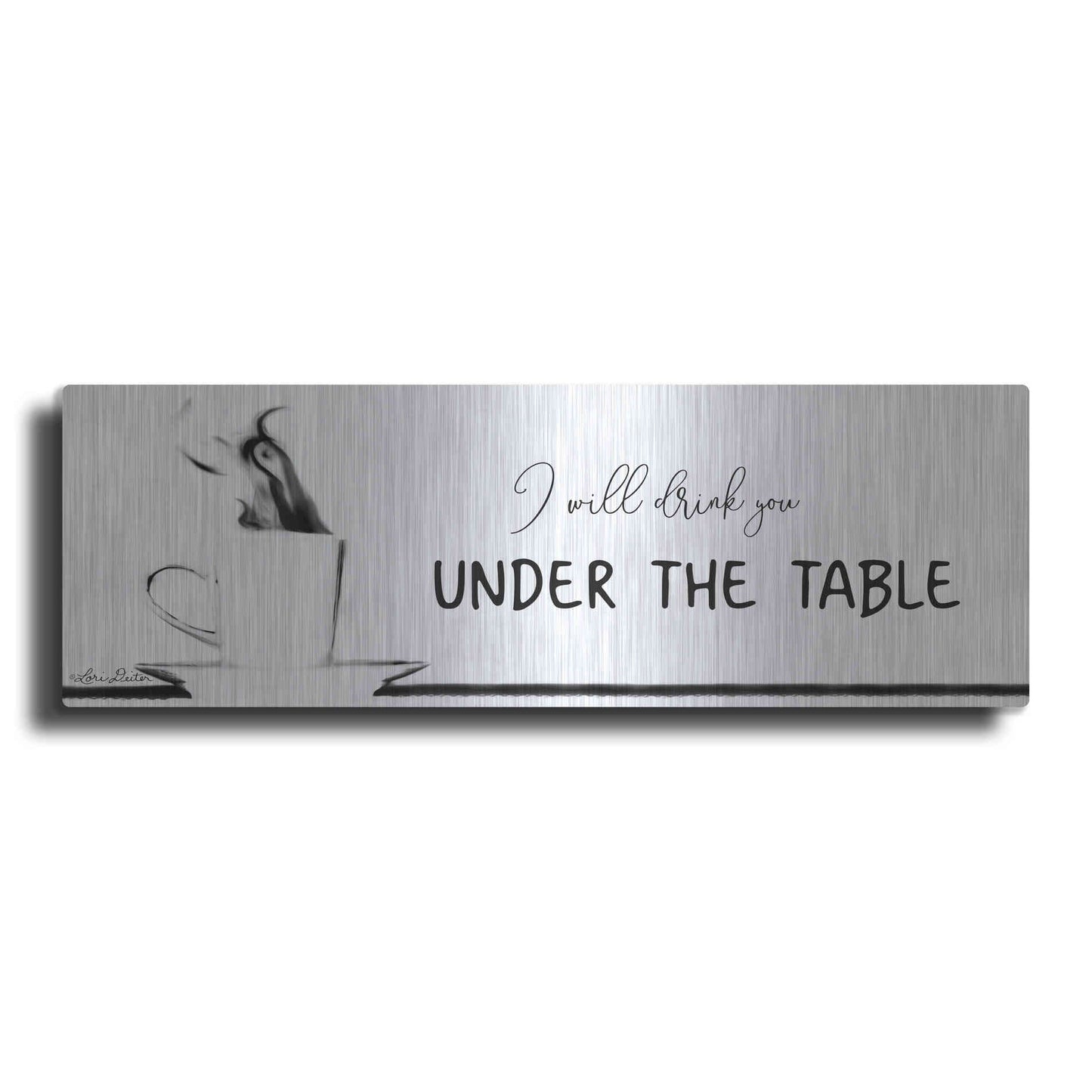 Luxe Metal Art 'Under the Table' by Lori Deiter, Metal Wall Art