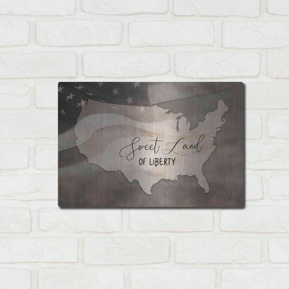 Luxe Metal Art 'Sweet Land of Liberty' by Lori Deiter, Metal Wall Art,16x12