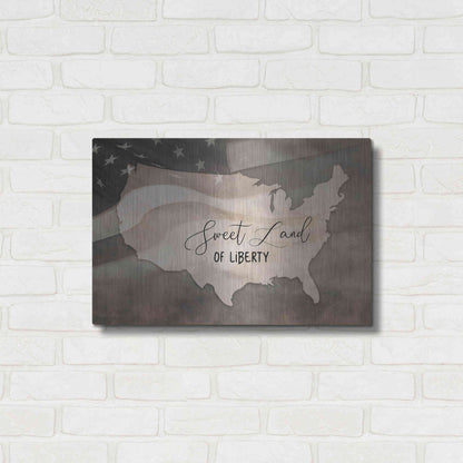 Luxe Metal Art 'Sweet Land of Liberty' by Lori Deiter, Metal Wall Art,24x16