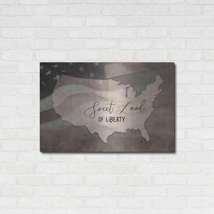 Luxe Metal Art 'Sweet Land of Liberty' by Lori Deiter, Metal Wall Art,36x24