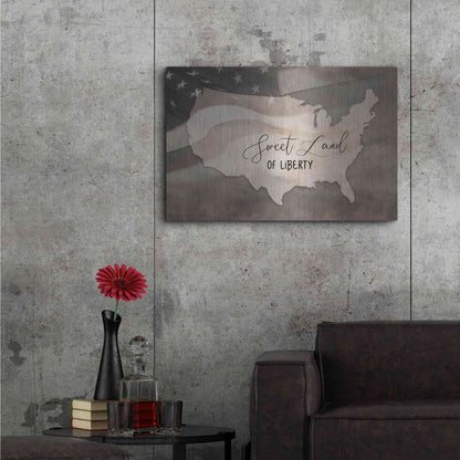 Luxe Metal Art 'Sweet Land of Liberty' by Lori Deiter, Metal Wall Art,36x24