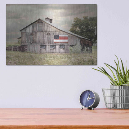 Luxe Metal Art 'Rural Virginia Barn' by Lori Deiter, Metal Wall Art,16x12