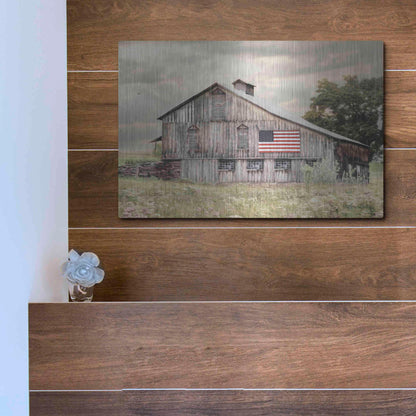 Luxe Metal Art 'Rural Virginia Barn' by Lori Deiter, Metal Wall Art,16x12