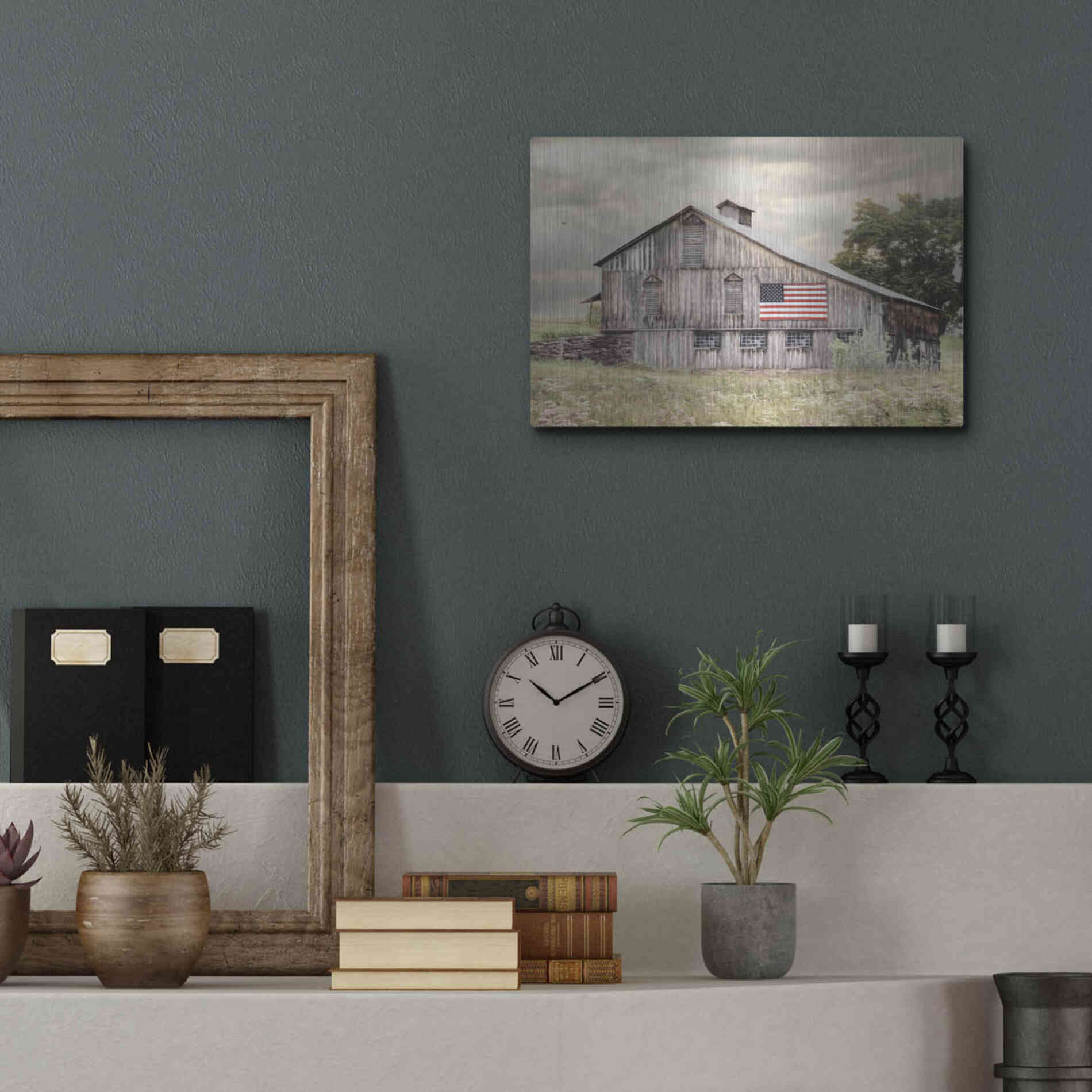 Luxe Metal Art 'Rural Virginia Barn' by Lori Deiter, Metal Wall Art,16x12