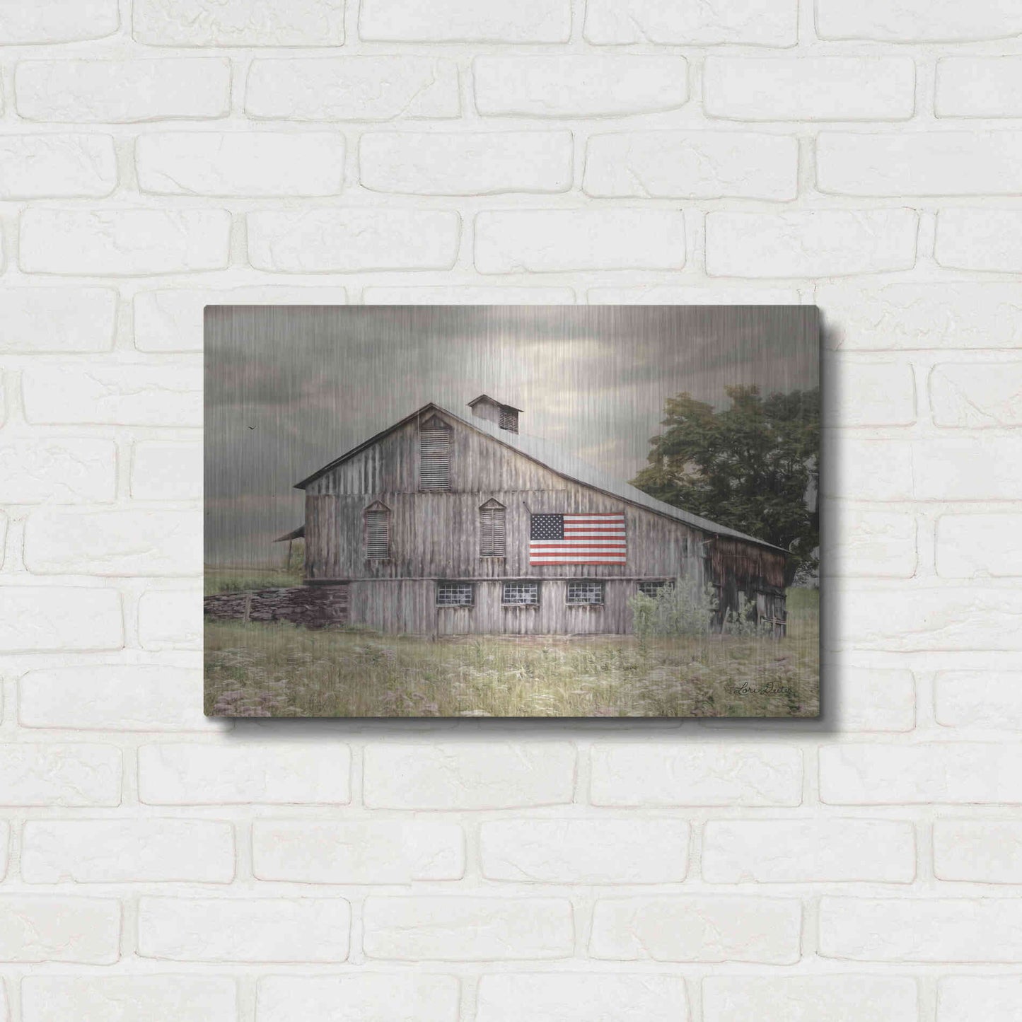 Luxe Metal Art 'Rural Virginia Barn' by Lori Deiter, Metal Wall Art,24x16