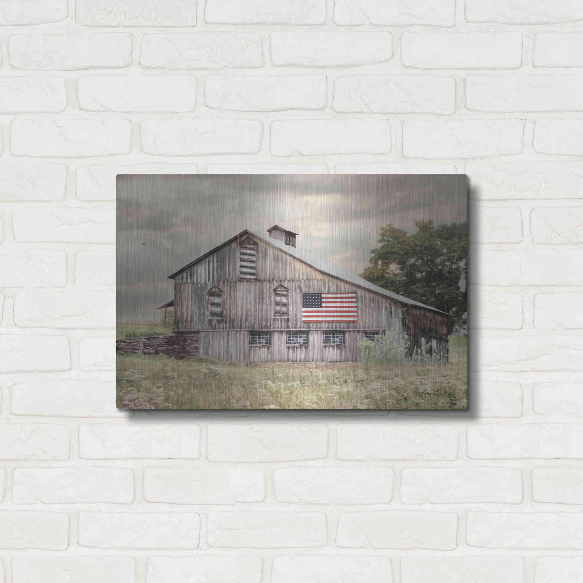 Luxe Metal Art 'Rural Virginia Barn' by Lori Deiter, Metal Wall Art,24x16