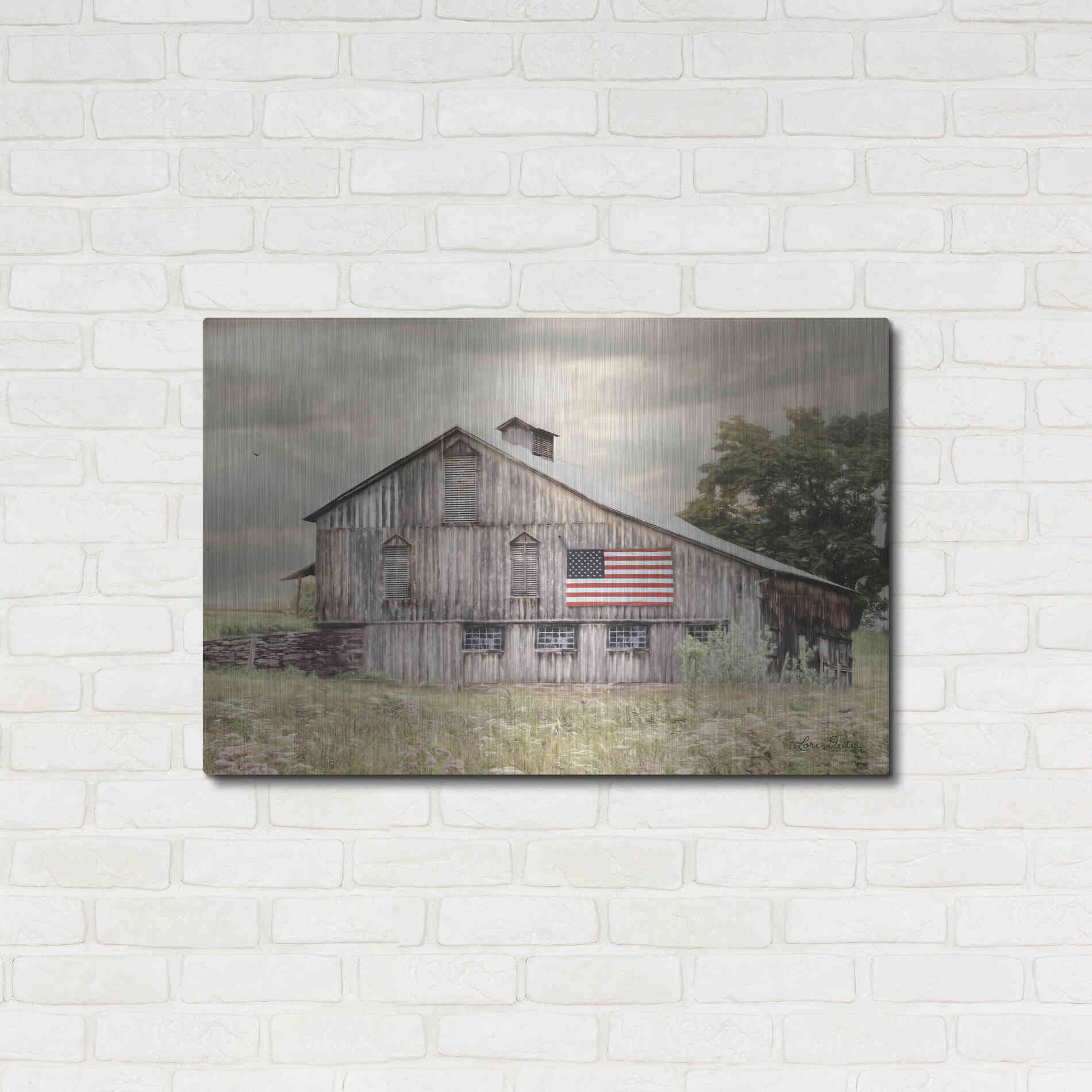 Luxe Metal Art 'Rural Virginia Barn' by Lori Deiter, Metal Wall Art,36x24