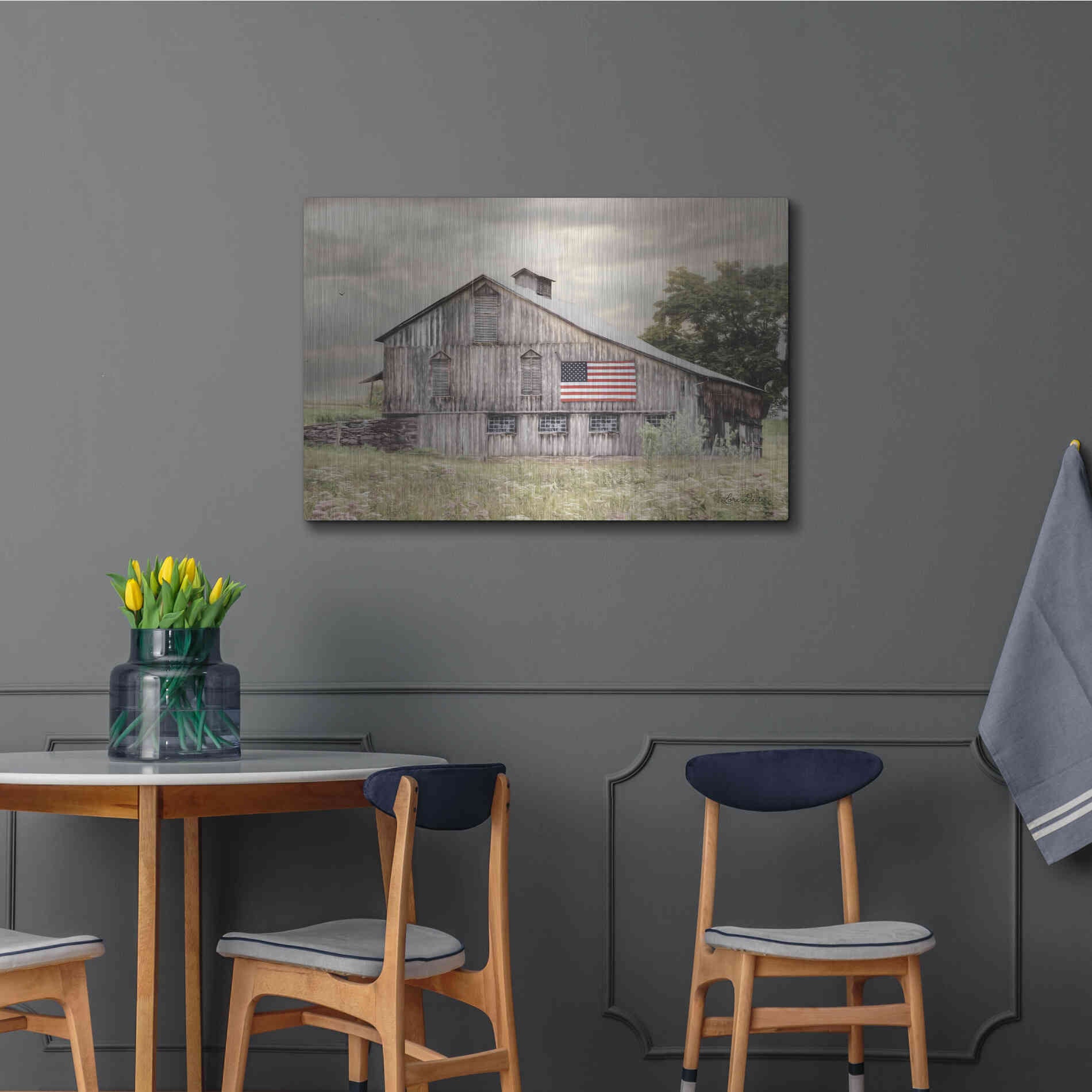 Luxe Metal Art 'Rural Virginia Barn' by Lori Deiter, Metal Wall Art,36x24
