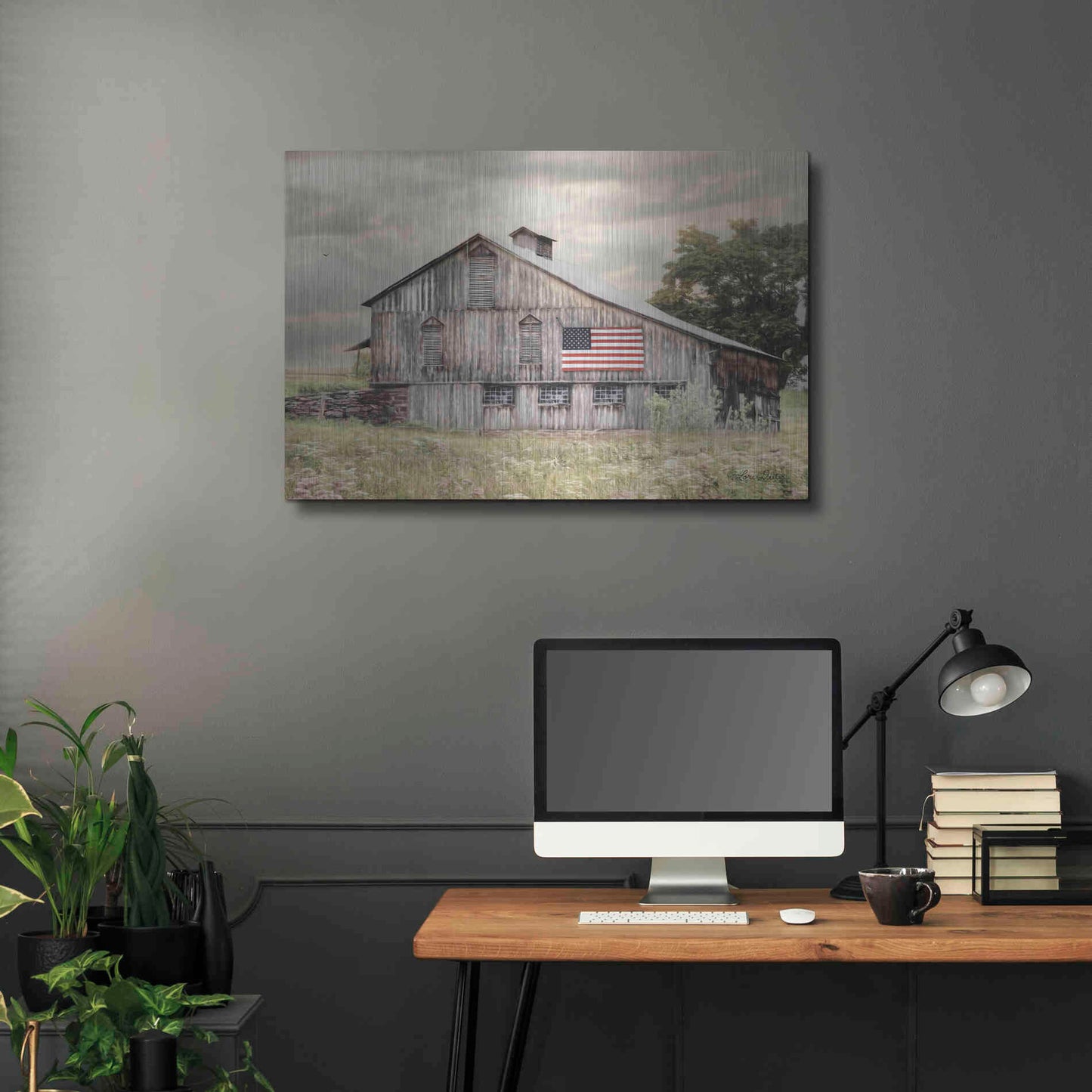 Luxe Metal Art 'Rural Virginia Barn' by Lori Deiter, Metal Wall Art,36x24