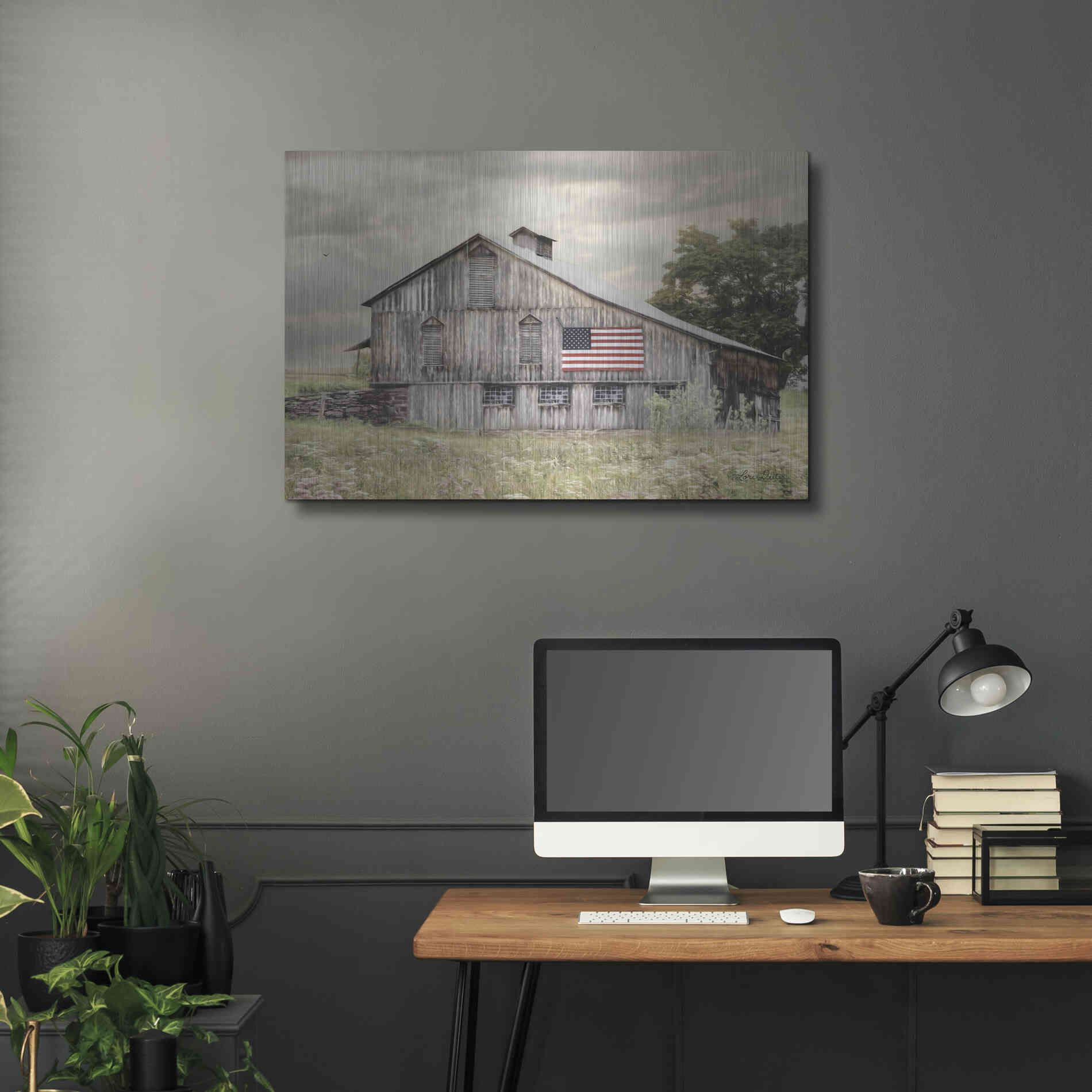 Luxe Metal Art 'Rural Virginia Barn' by Lori Deiter, Metal Wall Art,36x24