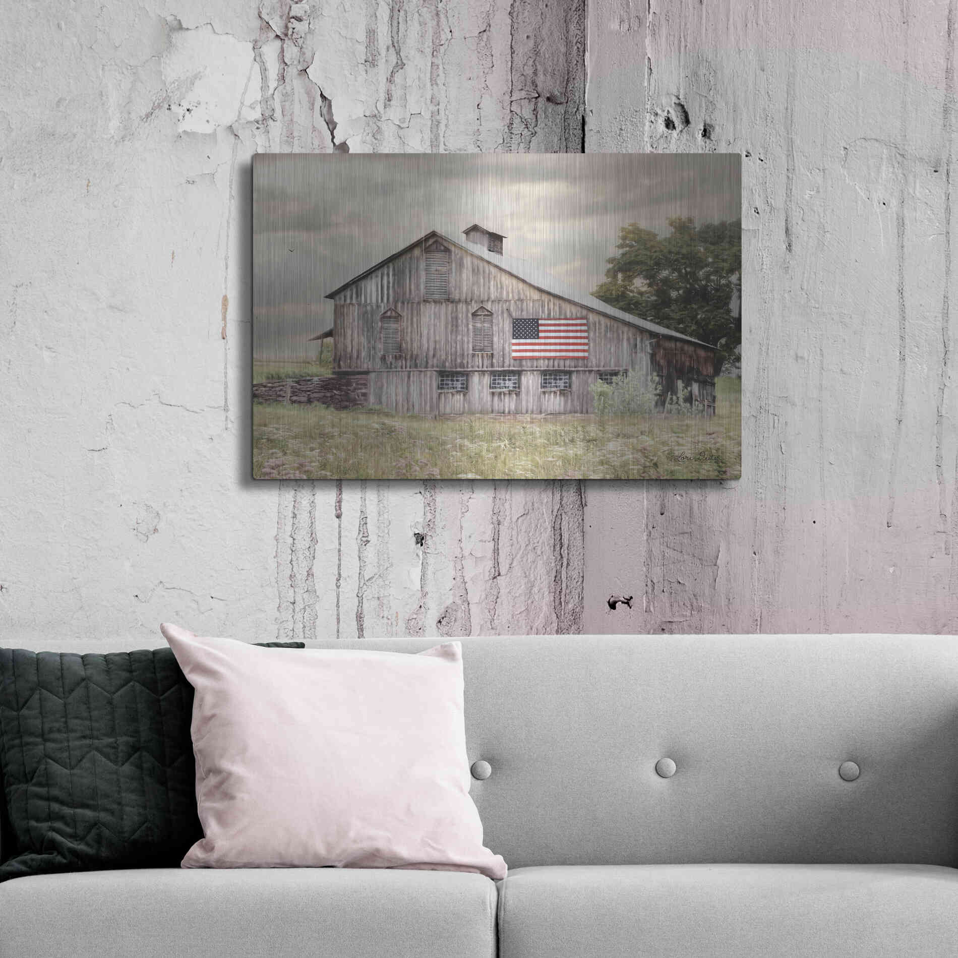 Luxe Metal Art 'Rural Virginia Barn' by Lori Deiter, Metal Wall Art,36x24