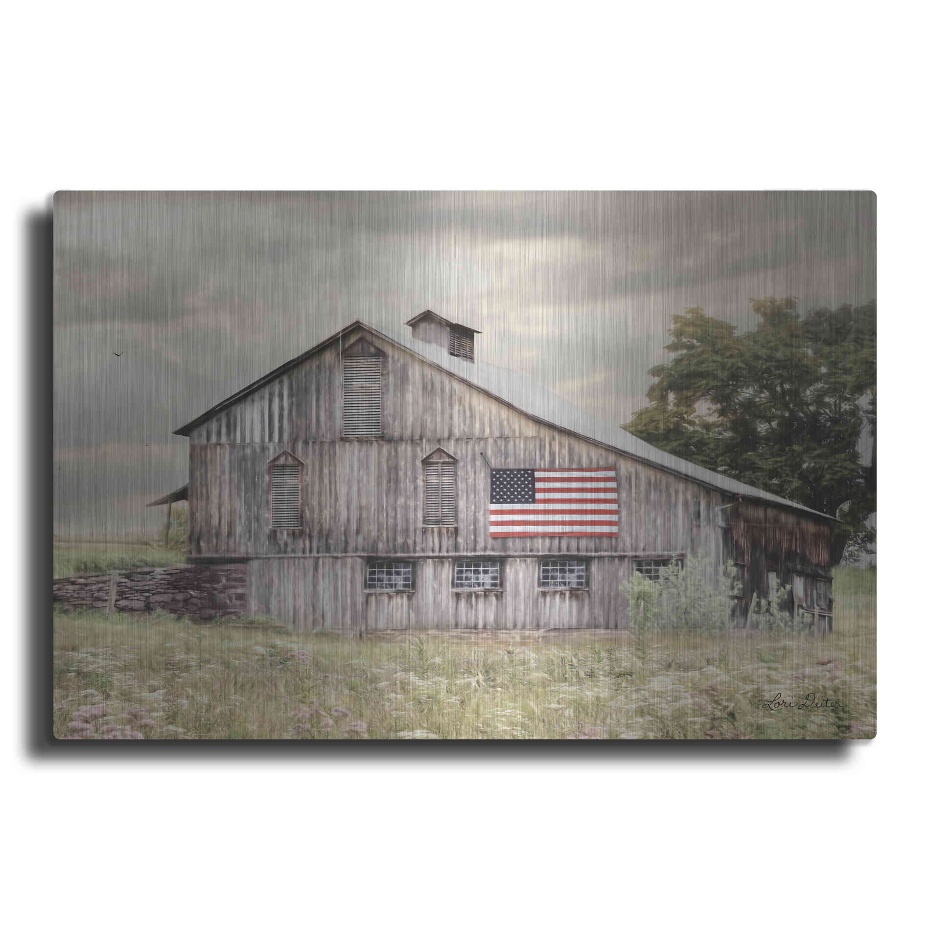 Luxe Metal Art 'Rural Virginia Barn' by Lori Deiter, Metal Wall Art