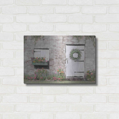 Luxe Metal Art 'Old Stone Cottage' by Lori Deiter, Metal Wall Art,24x16