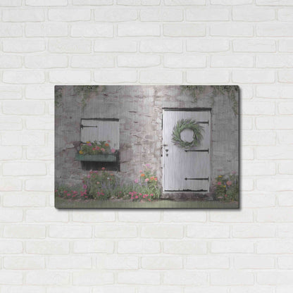 Luxe Metal Art 'Old Stone Cottage' by Lori Deiter, Metal Wall Art,36x24