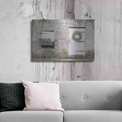 Luxe Metal Art 'Old Stone Cottage' by Lori Deiter, Metal Wall Art,36x24