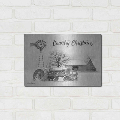 Luxe Metal Art 'Country Christmas' by Lori Deiter, Metal Wall Art,16x12