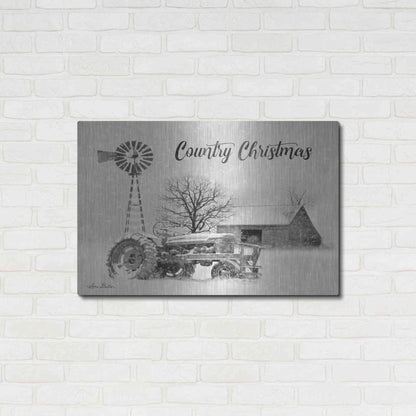 Luxe Metal Art 'Country Christmas' by Lori Deiter, Metal Wall Art,36x24