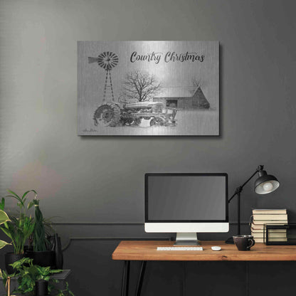 Luxe Metal Art 'Country Christmas' by Lori Deiter, Metal Wall Art,36x24