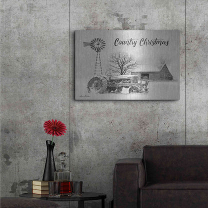 Luxe Metal Art 'Country Christmas' by Lori Deiter, Metal Wall Art,36x24