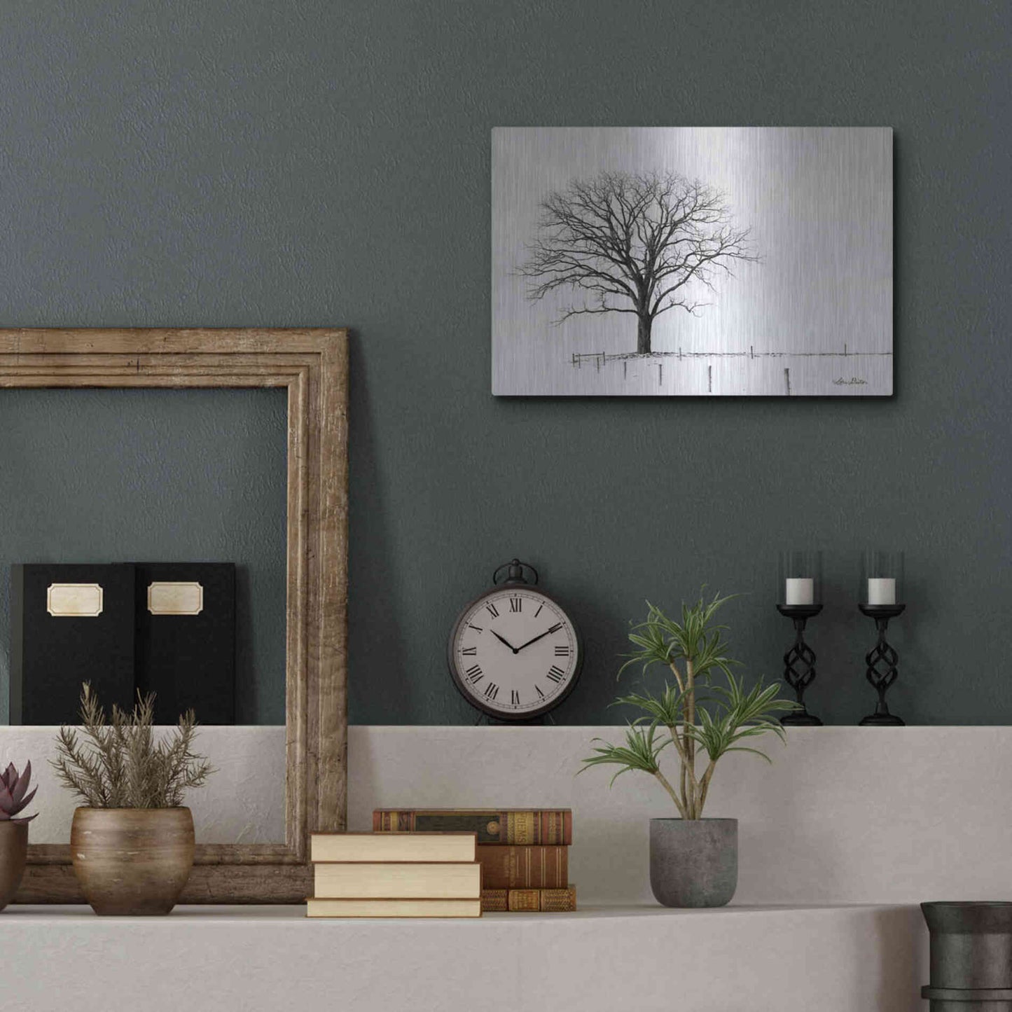 Luxe Metal Art 'Bare' by Lori Deiter, Metal Wall Art,16x12